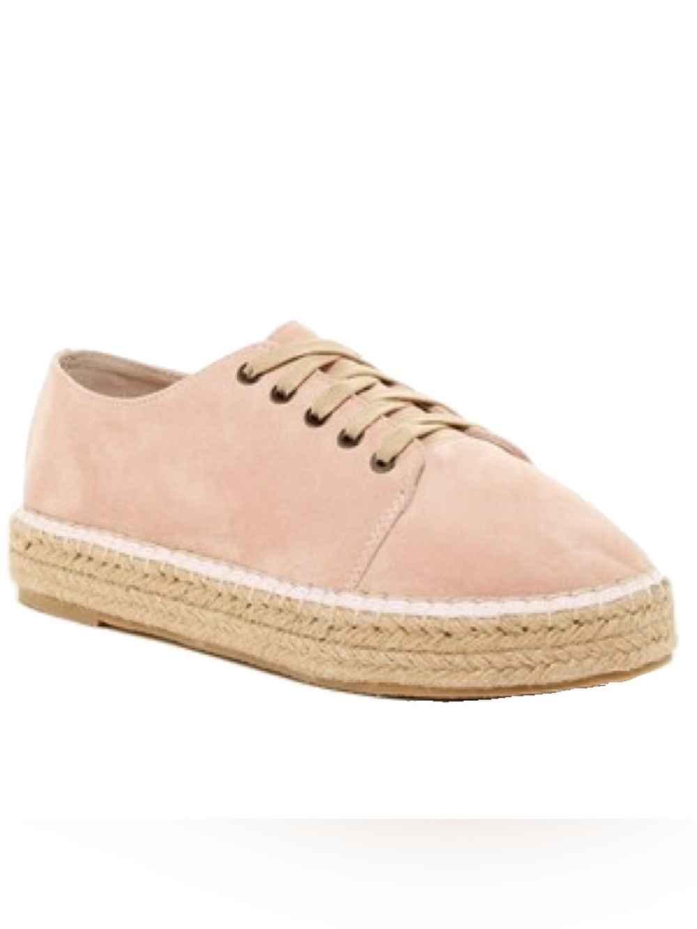 Catherine Malandrino VGUC Blush Suede Espadrille Platform Oxfords Sz 8